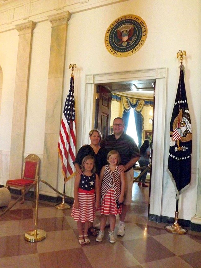 Bechthold with his family at the White House in 2016